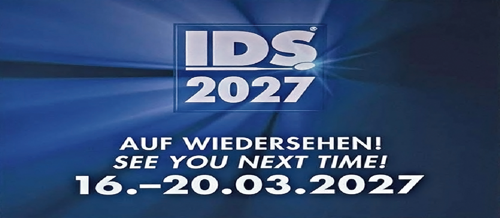 IDS 2025 close graphic at Koelnmesse, Cologne, pointing to the next International Dental Show 16-20 March 2027